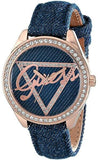 Guess Little Flirt Quartz Blue Dial Blue Leather Strap Watch For Women - W0456L6 Authentic Buy Shop Now