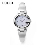 Gucci Guccissima Diamonds Mother of Pearl Dial Silver Steel Strap Watch For Women - YA134504 Authentic Buy Shop Now