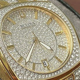 Bulova Phantom Crystal Silver Dial Two Tone Steel Strap Watch for Men - 98B323 Authentic Buy Shop Now