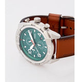 Fossil Bronson Chronograph Green Dial Brown Leather Strap Watch for Men - FS5738 Authentic Buy Shop Now