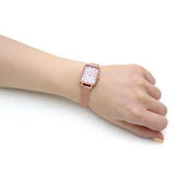 Daniel Wellington Quadro Pressed Melrose Pink Dial Pink Mesh Bracelet Watch For Women - DW00100510 Authentic Buy Shop Now