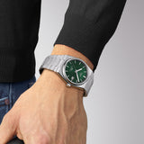 Tissot PRX Powermatic 80 Green Dial Silver Steel Strap Watch For Men - T137.407.11.091.00 Authentic Buy Shop Now