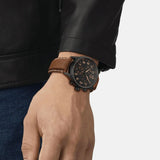 Tissot Chrono XL Quartz Black Dial Brown Leather Strap Watch For Men - T116.617.36.052.03 Authentic Buy Shop Now
