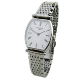 Longines La Grande Classique de Longines Tonneau White Dial Silver Steel Strap Watch for Women - L4.205.4.11.6 Authentic Buy Shop Now