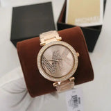 Michael Kors Parker Quartz Rose Gold Dial Rose Gold Steel Strap Watch For Women - MK6660 Authentic Buy Shop Now
