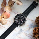 Tommy Hilfiger Clark Chronograph Black Dial Black Rubber Strap Watch For Men - 1792082 Authentic Buy Shop Now