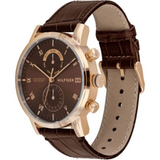 Tommy Hilfiger Kane Brown Dial Brown Leather Strap Watch for Men - 1710400 Authentic Buy Shop Now