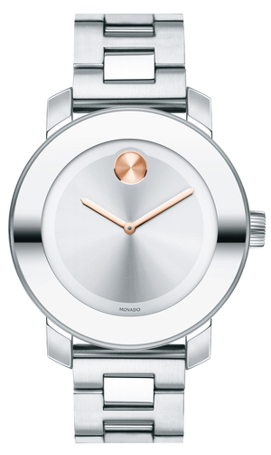 Movado Bold Silver Dial Silver Steel Strap Watch For Women - 3600084 Authentic Buy Shop Now