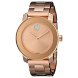 Movado Bold Rose Gold Dial Rose Gold Steel Strap Watch for Women - 3600086 Authentic Buy Shop Now