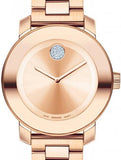 Movado Bold Rose Gold Dial Rose Gold Steel Strap Watch for Women - 3600086 Authentic Buy Shop Now