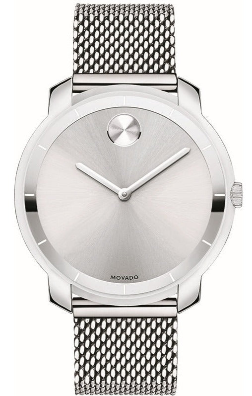 Movado Bold Silver Dial Silver Mesh Bracelet Watch For Women - 3600241 Authentic Buy Shop Now