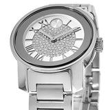 Movado Bold Crystal Pave Silver Dial Silver Steel Strap Watch for Women - 3600254 Authentic Buy Shop Now