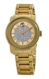Movado Bold Pave Gold Dial Gold Steel Strap Watch For Women - 3600255 Authentic Buy Shop Now