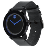 Movado Bold TR90 Black Dial Black Leather Strap Watch For Men - 3600307 Authentic Buy Shop Now