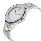 Movado Bold Crystal Dot Silver Dial Silver Steel Strap Watch For Women - 3600334 Authentic Buy Shop Now