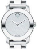 Movado Bold Crystal Dot Silver Dial Silver Steel Strap Watch For Women - 3600334 Authentic Buy Shop Now