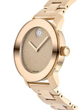 Movado Bold Rose Gold Dial Rose Gold Steel Strap Watch For Women - 3600335 Authentic Buy Shop Now