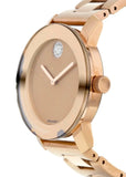 Movado Bold Rose Gold Dial Rose Gold Steel Strap Watch For Women - 3600335 Authentic Buy Shop Now