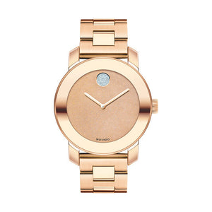 Movado Bold Rose Gold Dial Rose Gold Steel Strap Watch For Women - 3600335 Authentic Buy Shop Now