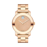 Movado Bold Rose Gold Dial Rose Gold Steel Strap Watch For Women - 3600335 Authentic Buy Shop Now