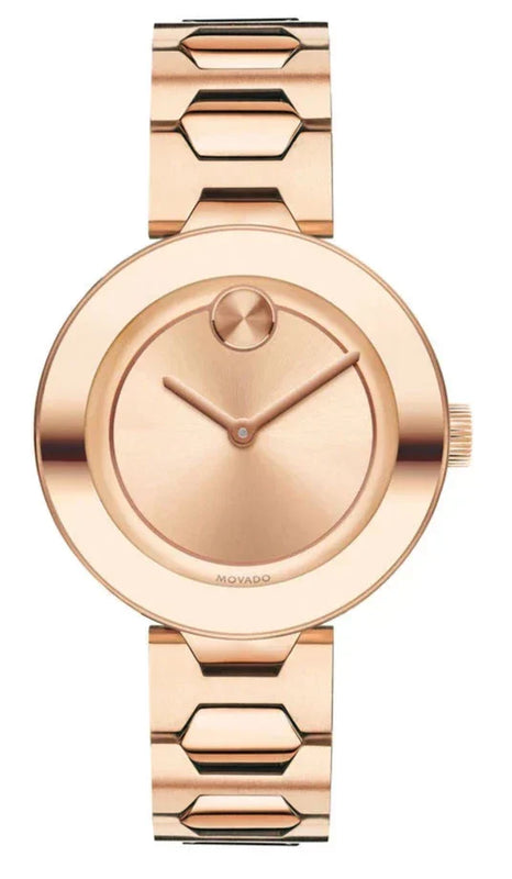 Movado Bold Rose Gold Dial Rose Gold Steel Strap Watch for Women - 3600342 Authentic Buy Shop Now