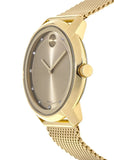 Movado Bold Diamonds Gold Dial Gold Mesh Bracelet Watch For Men - 3600460 Authentic Buy Shop Now