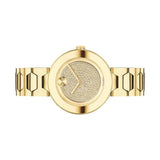 Movado Bold Crystal Gold Dial Gold Steel Strap Watch For Women - 3600492 Authentic Buy Shop Now