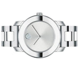 Movado Bold Ceramic Silver Dial Silver Steel Strap Watch for Women - 3600638 Authentic Buy Shop Now