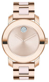 Movado Bold Rose Gold Dial Two Tone Steel Strap Watch for Women - 3600639 Authentic Buy Shop Now