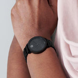 Movado Bold Crystals Black Dial Black Steel Strap Watch for Women - 3600576 Authentic Buy Shop Now