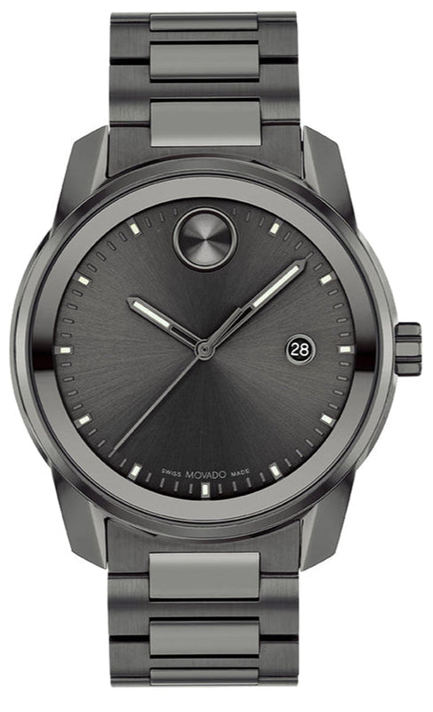 Movado Bold Verso Grey Dial Grey Steel Strap Watch for Men - 3600860 Authentic Buy Shop Now