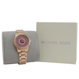 Michael Kors Layton Three Hand Red Dial Rose Gold Steel Strap Watch For Women - MK6893 Authentic Buy Shop Now