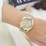 Michael Kors Runway Three Hand Quartz Gold Dial Brown Leather Strap Watch For Women - MK6999 Authentic Buy Shop Now
