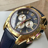 Versace V-Ray Blue Chronograph Blue Dial Blue Leather Strap Watch for Men - VDB030014 Authentic Buy Shop Now