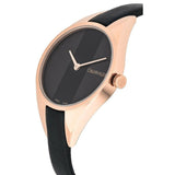 Calvin Klein Rebel Black Dial Black Leather Strap Watch for Women - K8P236C1 Authentic Buy Shop Now