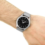 Michael Kors Slim Runway Analog Black Dial Silver Mesh Bracelet Watch For Men - MK8606 Authentic Buy Shop Now