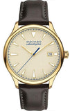 Movado Heritage Calendoplan Beige Dial Brown Leather Strap Watch for Men - 3650003 Authentic Buy Shop Now