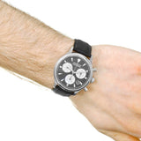 Movado Heritage Chronograph Black Dial Black Leather Strap Watch for Men - 3650005 Authentic Buy Shop Now