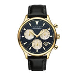 Movado Heritage Chronograph Calendoplan Blue Dial Black Leather Strap Watch for Men - 3650006 Authentic Buy Shop Now