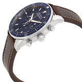 Movado Heritage 29mm Chronograph Blue Dial Brown Leather Strap Watch For Men - 3650061 Authentic Buy Shop Now