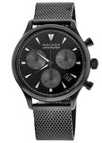Movado Heritage Calendoplan Chronograph Black Dial Grey Mesh Strap Watch for Men - 3650100 Authentic Buy Shop Now
