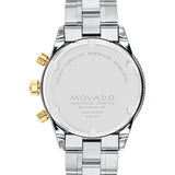 Movado Heritage Calendoplan Chronograph Green Dial Two Tone Steel Strap Watch For Men - 3650167 Authentic Buy Shop Now