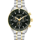 Movado Heritage Calendoplan Chronograph Green Dial Two Tone Steel Strap Watch For Men - 3650167 Authentic Buy Shop Now