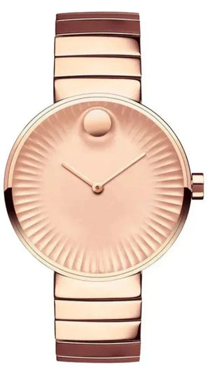 Movado Edge Rose Gold Dial Rose Gold Steel Strap Watch for Women - 3680013 Authentic Buy Shop Now