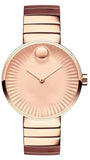 Movado Edge Rose Gold Dial Rose Gold Steel Strap Watch for Women - 3680013 Authentic Buy Shop Now