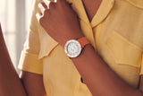 Breitling Superocean Heritage '57 Pastel Paradise White Dial Orange Leather Watch for Women - A10340A11A1X1 Authentic Buy Shop Now