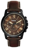 Fossil Grant Chronograph Brown Dial Brown Leather Strap Watch for Men - FS5088 Authentic Buy Shop Now