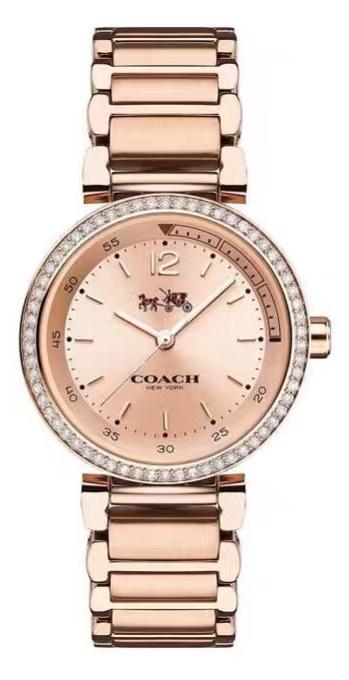 Coach Sports Rose Gold Dial Rose Gold Steel Strap Watch for Women - 14502200 Authentic Buy Shop Now