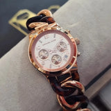 Michael Kors Runway Rose Gold Dial Two Tone Steel Strap Watch for Women - MK4269 Authentic Buy Shop Now