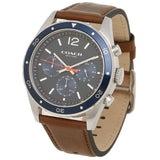 Coach Sullivan Sport Blue Dial Brown Leather Strap Watch for Men - 14606038 Authentic Buy Shop Now